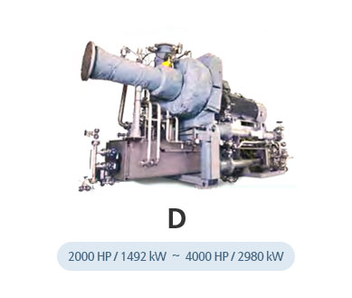 D - 2000 HP / 1492 kW  ~  4000 HP / 2980 kW
